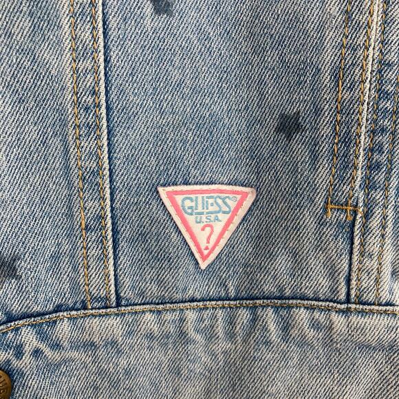 Vintage Guess Georges Marciano Denim Trucker Jacket Toddler 3T 80s DIY - Picture 4 of 10